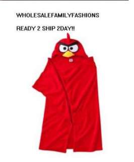 NEW!! Angry Birds BLANKET Hooded Fleece Blanket Comfy Throw Snuggie 