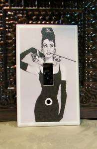 AUDREY HEPBURN III CLASSIC HOLLYWOOD LIGHT SWITCH PLATE  