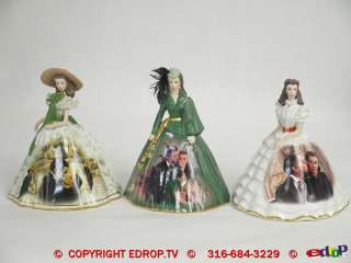 12 lot Gone with the Wind Scarlett Ohara figurine   Dress   Bradford 