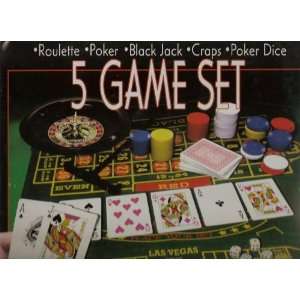 Game Set   Roulette, Poker, Black Jack, Craps & Dice:  