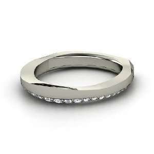  Aurora Matching Band With Gems, Platinum Ring with Diamond 