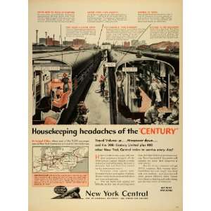  1944 Ad New York Central Railroad Logo Train Railway Rail 