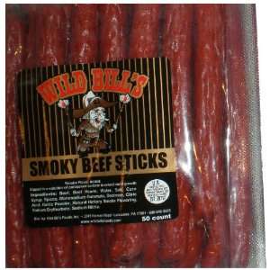 Wild Bills Country Smoky Stick, Spicy, 50 Count:  Grocery 