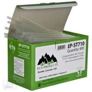  Eco Products EP ST710 7 ¾ Unwrapped Polylactide Straws 