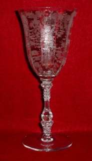 CAMBRIDGE crystal ROSE POINT 3121 pttrn Water Goblet  