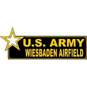  United States Army Wiesbaden Airfield Bumper Sticker Decal 