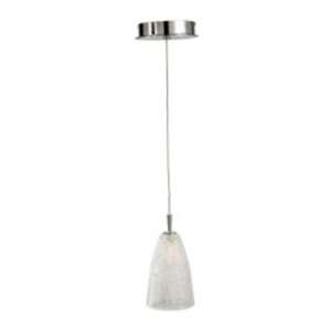   Lamp Pendant with Ice Water Glass Matte Satin Nickel PC3604 00 16M