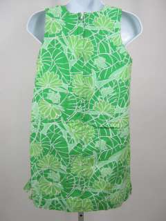 You are bidding on a LILLY GIRLS Green White Flower Frog Sundress 