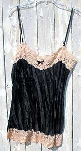 SENSUOUS BLACK LIQUID SATIN AND LACE TEDDY.SZ MEDIUM.  