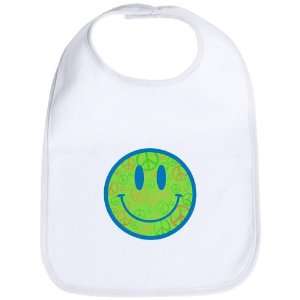   Baby Bib Cloud White Smiley Face With Peace Symbols: Everything Else
