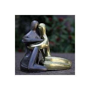  NOVICA Bronze sculptures, In Love (pair)