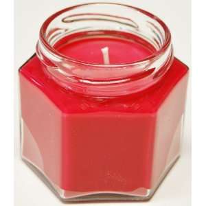   Pack 4 oz Squat Hex Soy Candle   Red Hot Cinnamon 