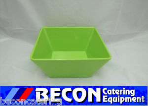 LIME MELAMINE SQUARE BOWL DURABLE PARTY WARE  