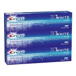  Crest 3D White Vivid Fluoride Anticavity Radiant Mint 