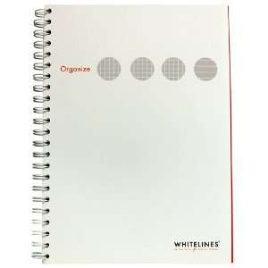  Whitelines Organize Wire 1+3 A4 Notebook, White (WL141 