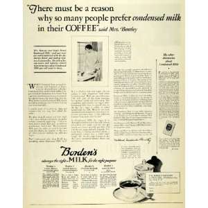   Milk Coffee Eagle Brand Dairy   Original Print Ad: Home & Kitchen