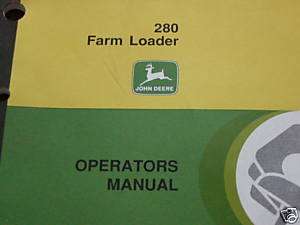 John Deere 280 Tractor Loader Operators Book 4955,4755  