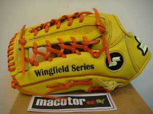 New SSK Wingfield 13 Baseball Glove Yellow T Web LHT Softball  