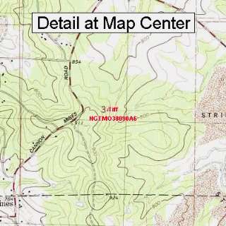  USGS Topographic Quadrangle Map   Tiff, Missouri (Folded 