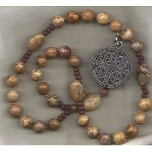  Anglican Prayer Beads of Agate & Jasper with Episcopal 