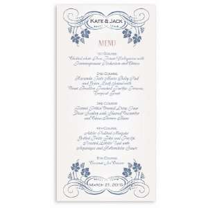  265 Wedding Menu Cards   Vine Garden Trellis & Rose 