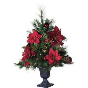   Tree   3 Crimson Harvest Battery Operated Table Top Potted Tree: Home