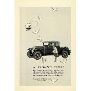 1926 Ad Wills Sainte Claire Cabriolet Roadster Car Ducks Woman Driving 