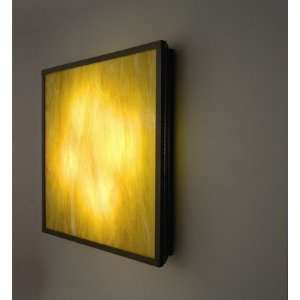 FNBig Wall Sconce with Raw Glass Panel and Full Side Diffuser Glass 