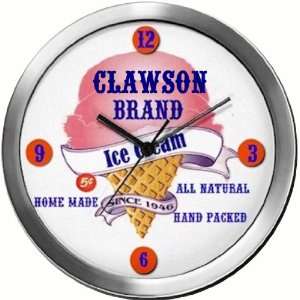  CLAWSON 14 Inch Ice Cream Metal Clock Quartz Movement 