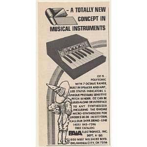  1976 PAiA Electronics Oz Synthesizer Keyboard Print Ad (Music 