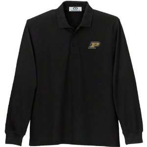   Boilermakers Black Long Sleeve Pique Polo Shirt: Sports & Outdoors