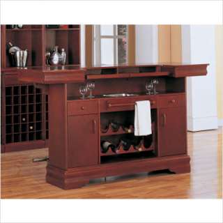 Wildon Home Tiernan Bar Table with Footrest in Cherry 3078  
