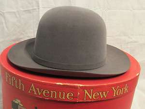 Vintage 1950’s DOBBS FIFTEEN Fifth Avenue Fedora Hat 7 1/8 With Box 