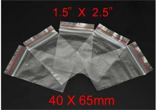 100pcs 4x6.5cm 1.5x2.5 Ziplock Zipper Lock Reclose plastic Clear Bags 