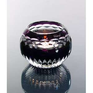  Faberge Crystal Nadya Votive Holder   Purple Amethyst 