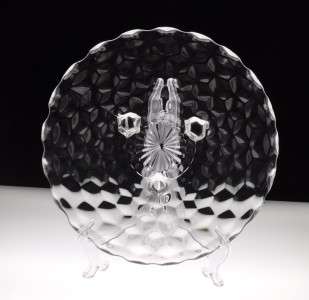 VTG Fostoria American 3 Toed 12 Footed Torte Plate Clear Glass 