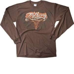  FLY RACING CUSTOM LS CASUAL MX OFFROAD T SHIRT BROWN SM 