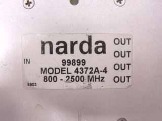 Narda 4372A 4 4 Way Power Divider Combiner 800 2500 MHz  