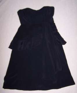 370 NANETTE LEPORE SILK CHIFFON PRINCESS DRESS 2 BLACK  