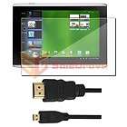 For Acer Iconia Tab A500 Matte Protector+HDMI Cable 6FT  