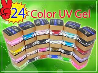 24 color transparent UV Builder Gel Nails  