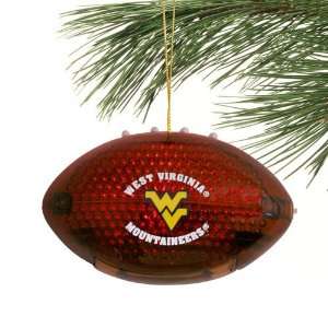 West Virginia Mountaineers Acrylic Light Up Football 4 Ornament