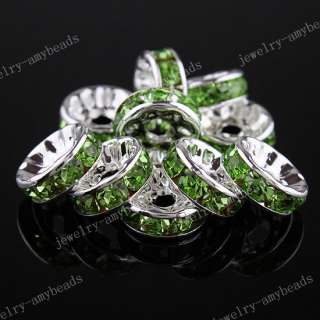   CRYSTAL SILVER SPACER BEADS JEWELRY FINDINGS WHOLESALE 10MM  
