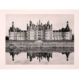  1906 Print Royal Chateau Chambord France Castle French 