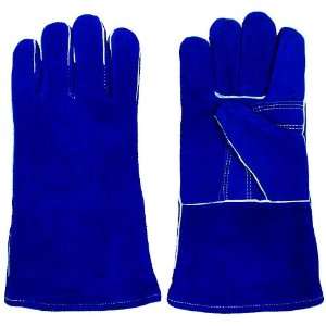 100% Leather Premium Welding Glove   Blue Health 