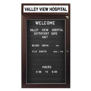   Fr with Illuminated Headliner Enclosed Black Changeable Letterboard