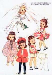 VINTAGE BETSY McCALL 8 DOLL PATTERN 2457  