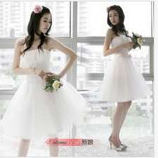 Short Formal Prom Party dress off white Gown Dress  
