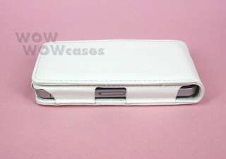 White Flip Leather Case Cover For Apple iPhone 4G+ Film  