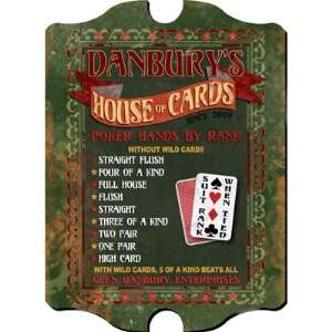  Personalized House of Cards Vintage Sign: Home & Kitchen